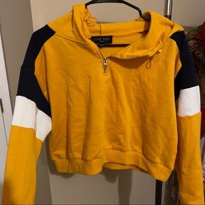 Love Tree Yellow Cropped Sweatshirt